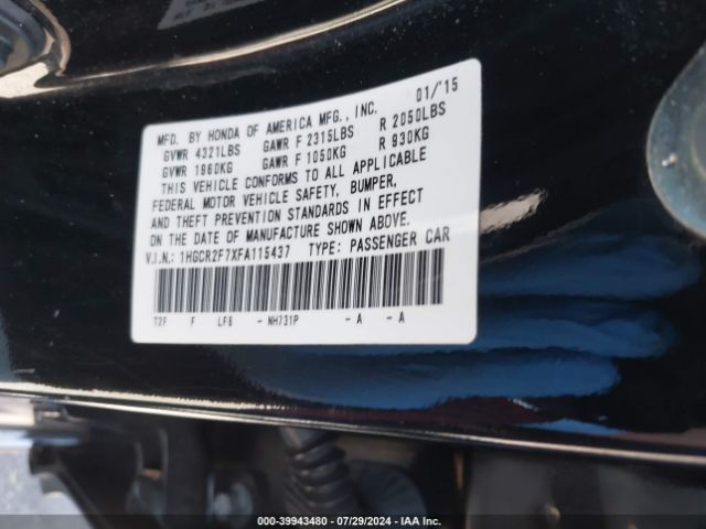 1HGCR2F7XFA115437 Honda ACCORD EX