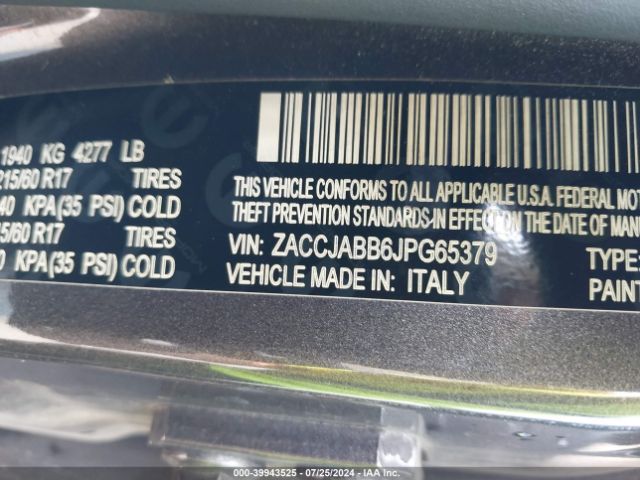 ZACCJABB6JPG65379 Jeep Renegade Latitude Fwd