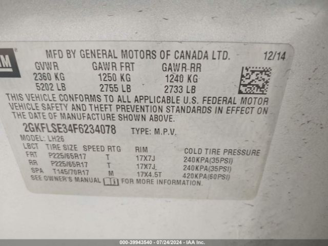 2GKFLSE34F6234078 GMC Terrain Slt-1