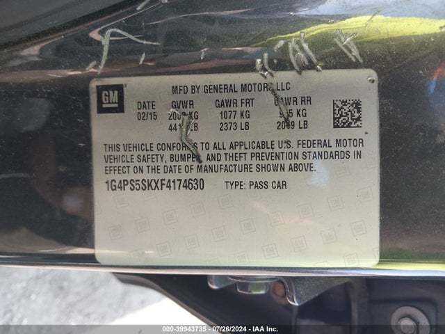 1G4PS5SKXF4174630 Buick Verano Leather Group
