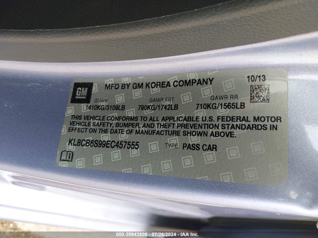 Chevrolet Spark Ls Auto 2014 KL8CB6S99EC457555 Image 9