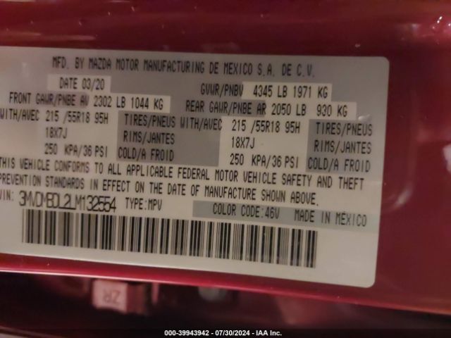 3MVDMBDL2LM132554 Mazda Cx-30 Preferred Package
