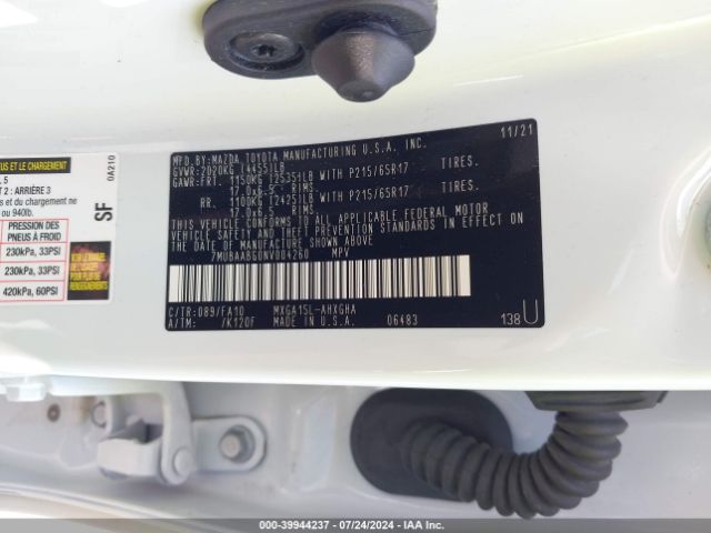 7MUBAABG0NV004260 Toyota Corolla Cross Le