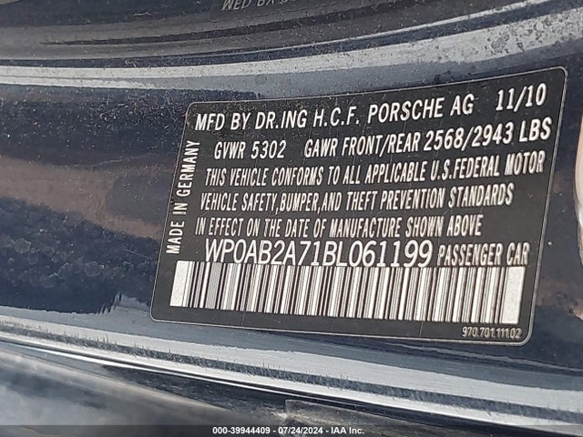 2011 PORSCHE PANAMERA WP0AB2A71BL061199 Photo 8