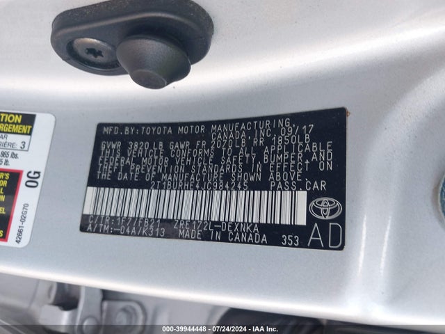 Toyota COROLLA LE 2018 2T1BURHE4JC984245 Image 9