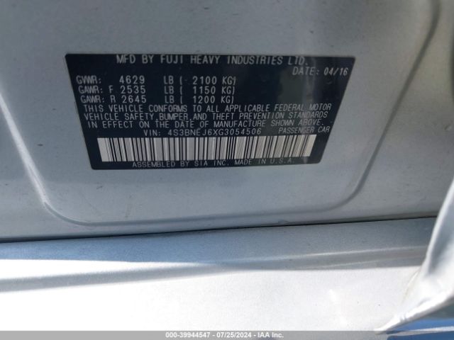 4S3BNEJ6XG3054506 Subaru Legacy 3.6r Limited