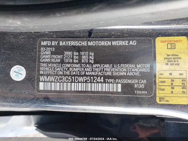 2013 MINI COUNTRYMAN WMWZC3C51DWP51244 Photo 8