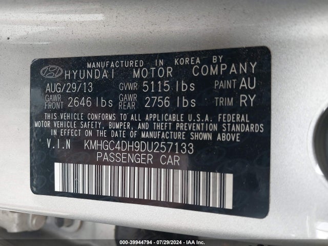 2013 HYUNDAI GENESIS KMHGC4DH9DU257133 Photo 8