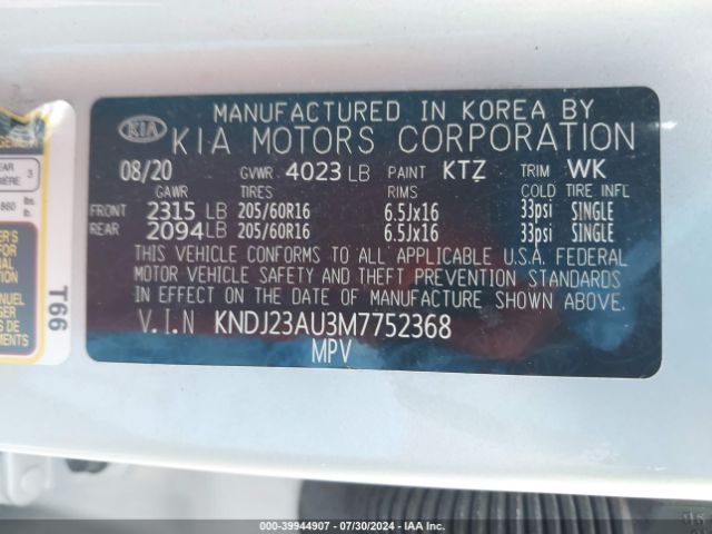 KNDJ23AU3M7752368 KIA SOUL S