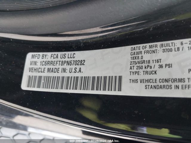1C6RREFT8PN670282 RAM 1500 Big Horn  4x2 5'7 Box