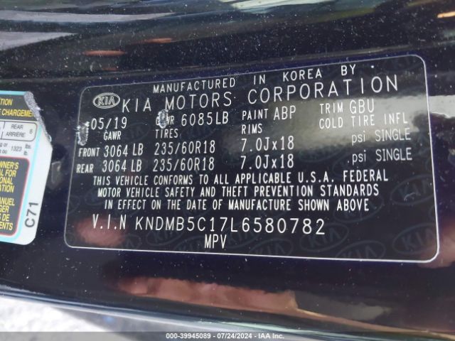 KNDMB5C17L6580782 KIA SEDONA EX
