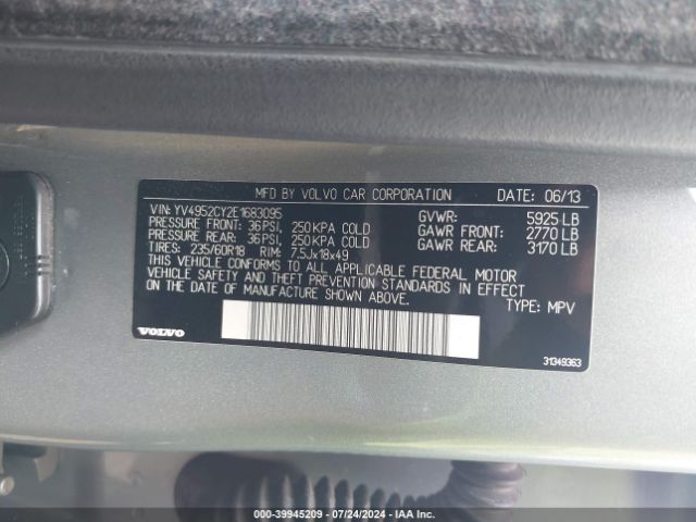 YV4952CY2E1683095 Volvo Xc90 3.2/3.2 Platinum/3.2 Premier Plus