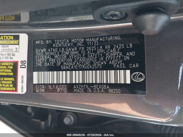 58AEA1C17RU042575 Lexus Es 300h Luxury