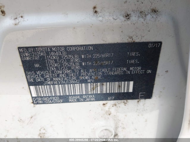 Toyota RAV4 LE 2017 JTMBFREV7HJ138642 Image 9
