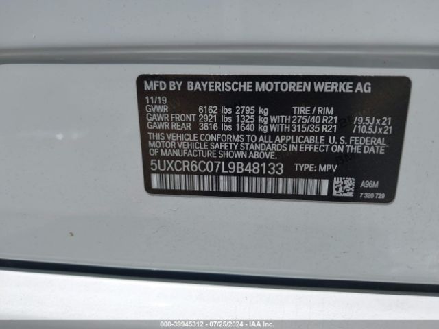 5UXCR6C07L9B48133 BMW X5 Xdrive40i