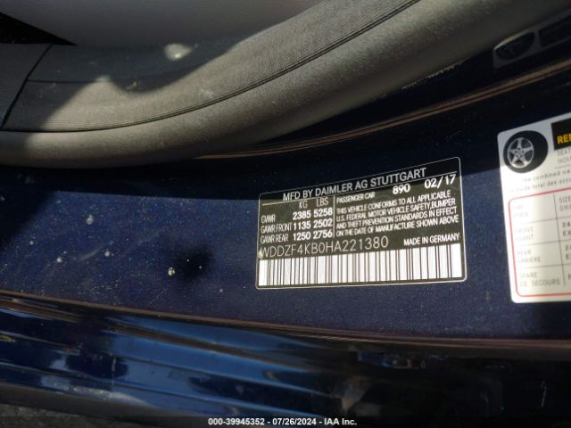 WDDZF4KB0HA221380 Mercedes-Benz E 300 4matic