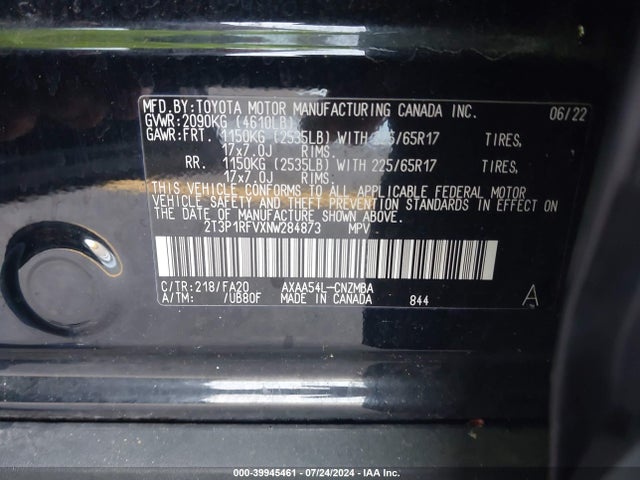 Toyota Rav4 Xle 2022 2T3P1RFVXNW284873 Image 9