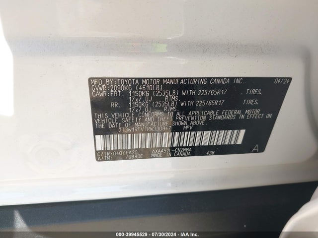 Toyota Rav4 Xle 2024 2T3W1RFV1RW330947 Image 9