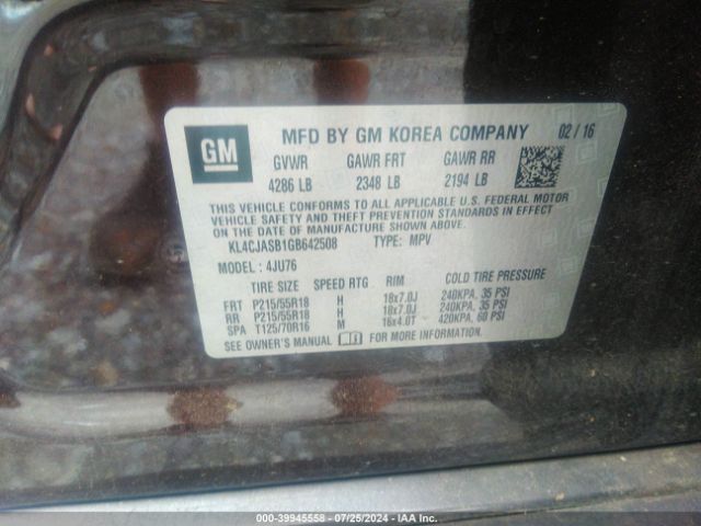KL4CJASB1GB642508 Buick Encore