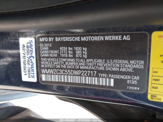 2013 MINI COUNTRYMAN WMWZC3C55DWP22717 Photo 8