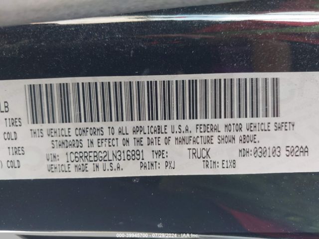 1C6RREBG2LN316891 RAM 1500 Big Horn Quad Cab 4x2 6'4 Box