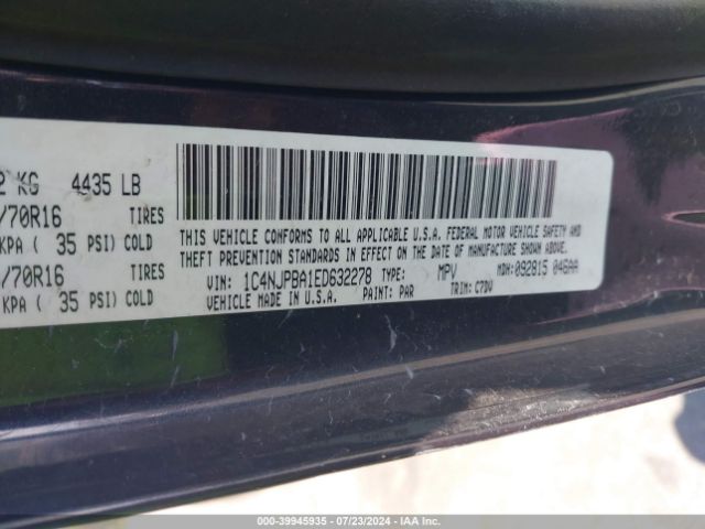 1C4NJPBA1ED632278 Jeep Patriot Sport
