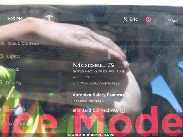 Tesla Model 3 Long Range/mid Range/standard Range/standard Range Plus 2019 5YJ3E1EA5KF361833 Image 7