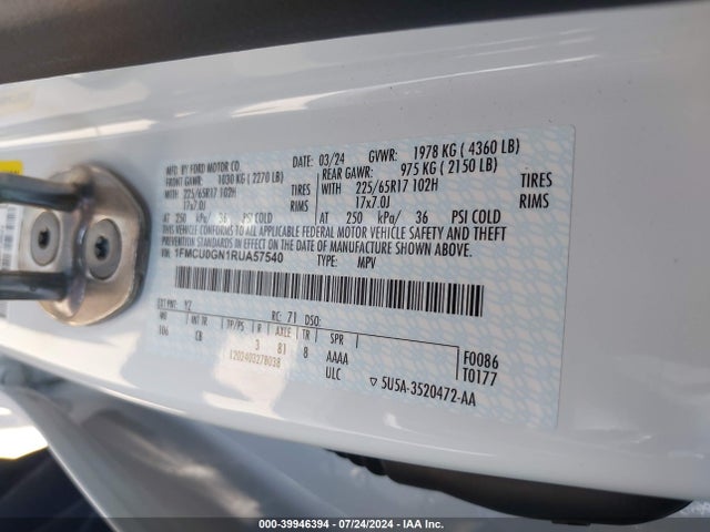 Ford Escape Active 2024 1FMCU0GN1RUA57540 Image 9