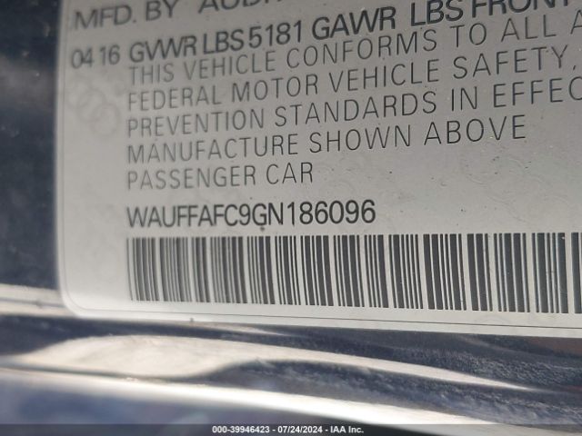 WAUFFAFC9GN186096 Audi A6 PREMIUM