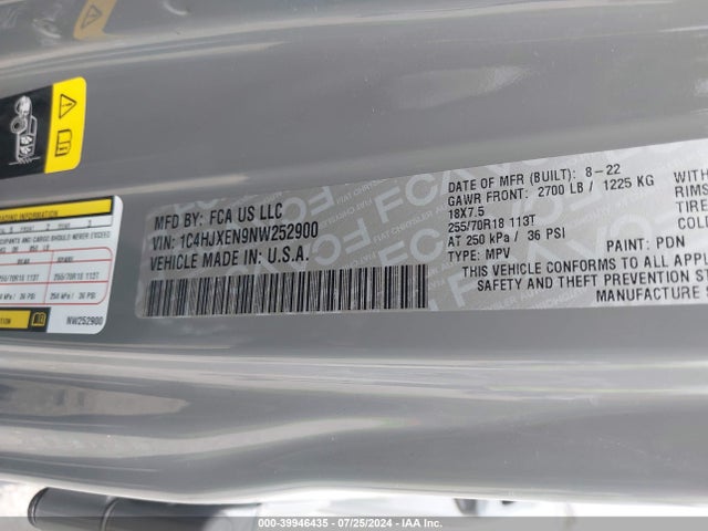 1C4HJXEN9NW252900 Jeep Wrangler Unlimited Sahara 4x4
