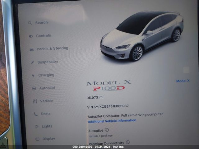 5YJXCBE43JF086937 Tesla Model X 100d/75d/p100d