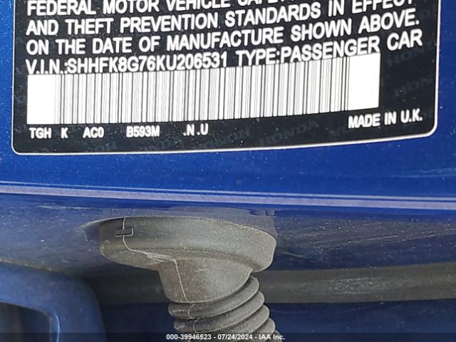 SHHFK8G76KU206531 Honda Civic Type R Touring