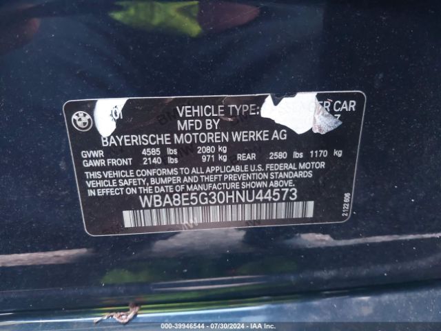 WBA8E5G30HNU44573 BMW 320i Xdrive
