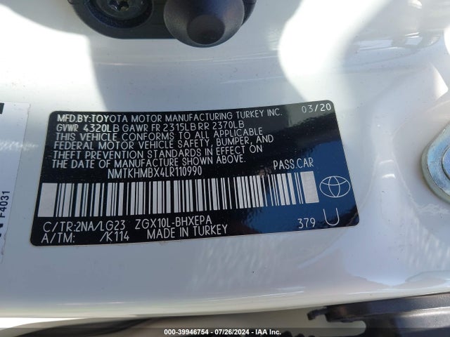 Toyota C-hr Limited 2020 NMTKHMBX4LR110990 Image 9