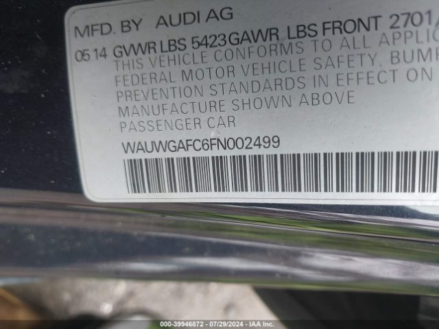 WAUWGAFC6FN002499 Audi A7 3.0t Premium Plus