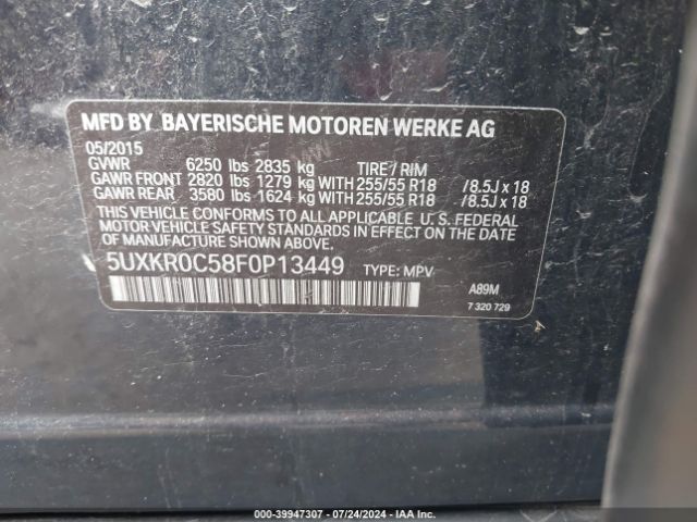 5UXKR0C58F0P13449 BMW X5 Xdrive35i