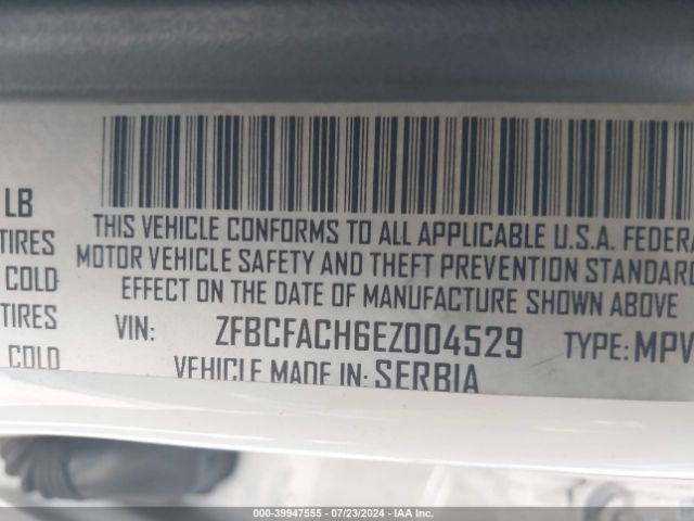 ZFBCFACH6EZ004529 Fiat 500l Lounge