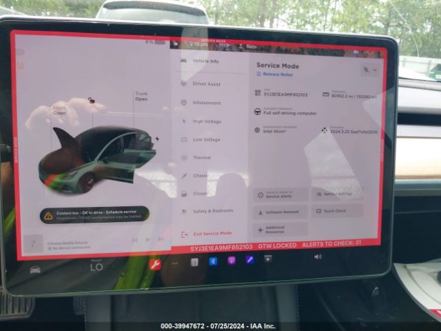 5YJ3E1EA9MF852103 Tesla Model 3 Standard Range Plus Rear-wheel Drive
