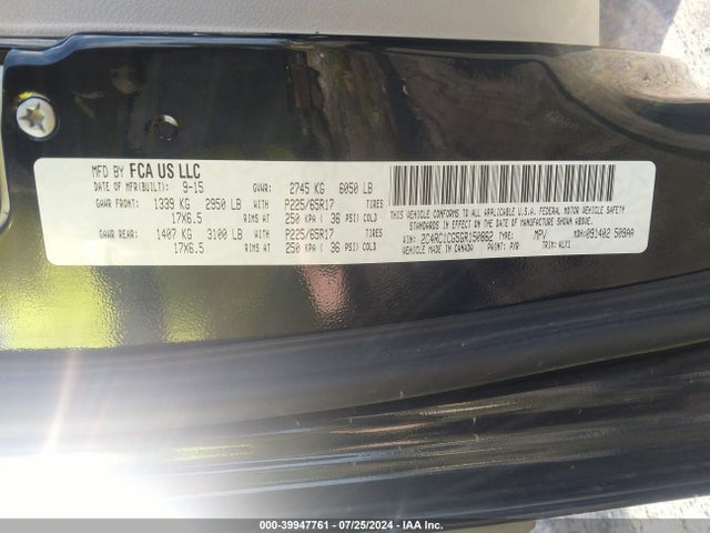 2C4RC1CG5GR150862 Chrysler Town & Country Touring-l Anniversary Edition
