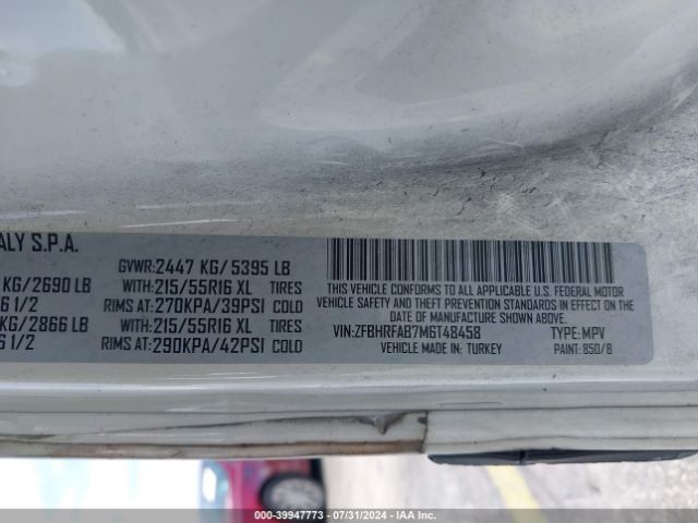 ZFBHRFAB7M6T48458 RAM Promaster City Tradesman