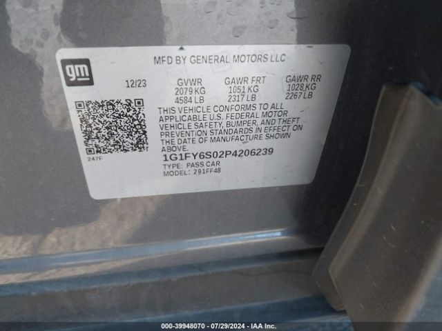 1G1FY6S02P4206239 Chevrolet Bolt Euv Fwd Lt