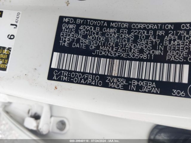 JTDKN3DPXE3059811 Toyota Prius Plug-in Advanced