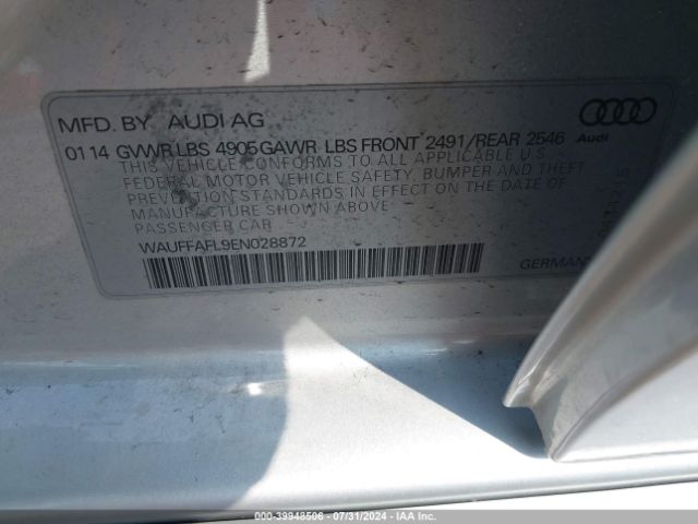 WAUFFAFL9EN028872 Audi A4 2.0t Premium