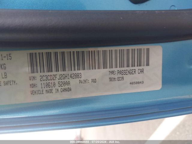 2C3CDZFJ2GH142883 Dodge Challenger R/t Scat Pack