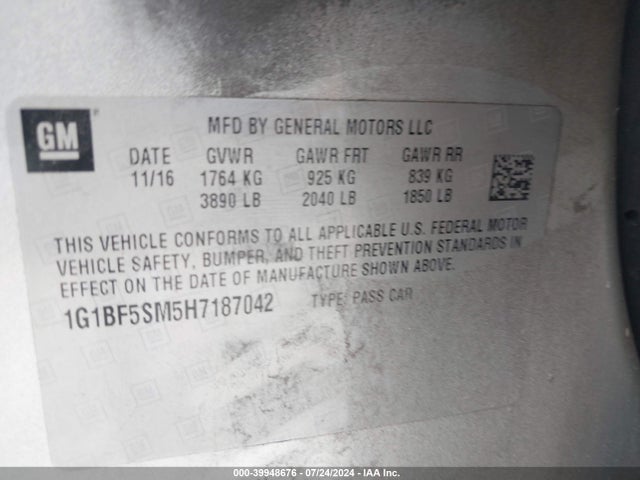 Chevrolet Cruze Premier Auto 2017 1G1BF5SM5H7187042 Image 9