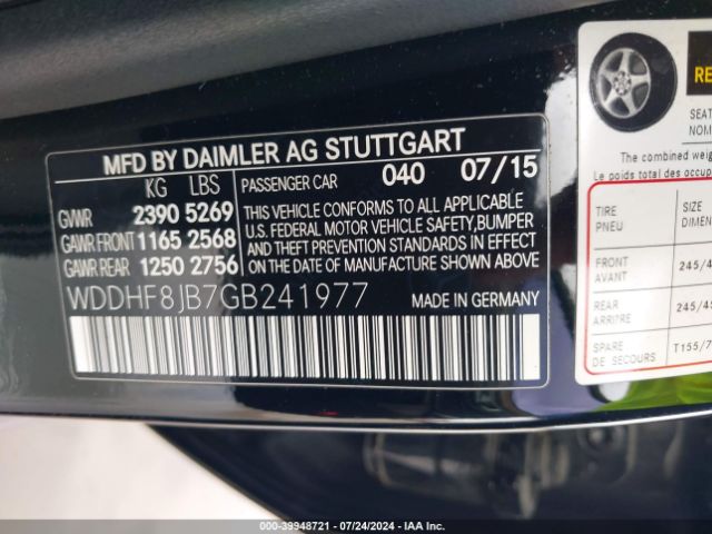 WDDHF8JB7GB241977 Mercedes-Benz E 350 4matic