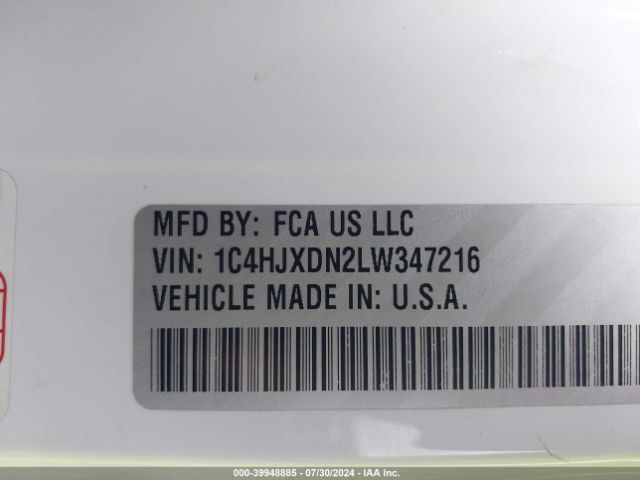 2020 JEEP WRANGLER UNLIMITED 1C4HJXDN2LW347216 Photo 8