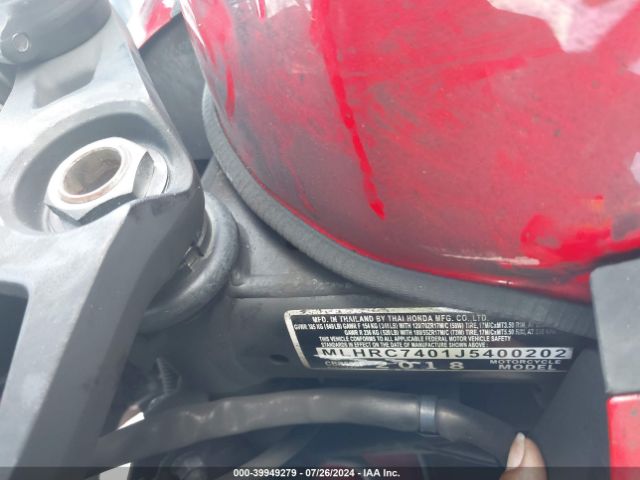 2018 HONDA CBR650 MLHRC7401J5400202 Photo 9
