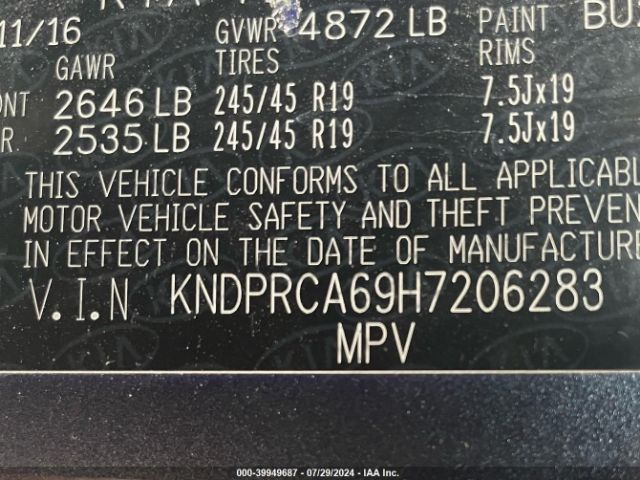 KNDPRCA69H7206283 KIA Sportage Sx Turbo