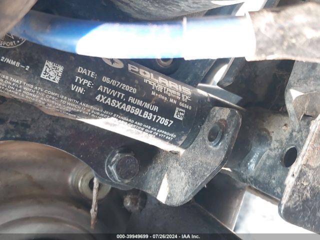 2020 POLARIS SPORTSMAN 4XASXA859LB317057 Photo 9